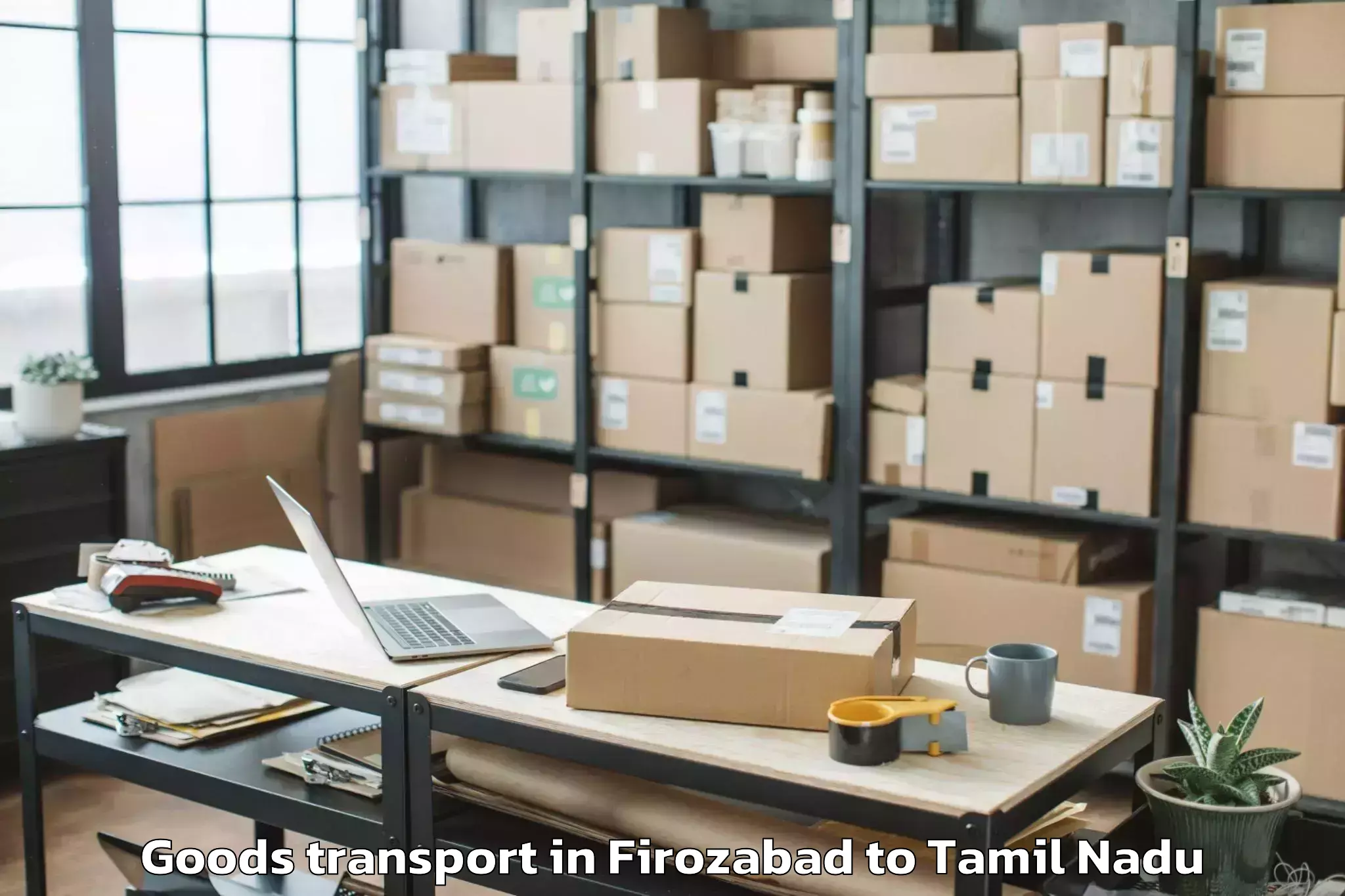 Professional Firozabad to Azhagappapuram Goods Transport